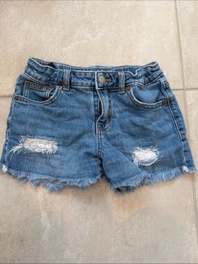 Cat & Jack Blue Distressed Frayed Hem Denim Shorts